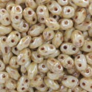 MiniDuo 2x4mm Ivory Ceramic Look x10g