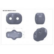 MiniDuo 2x4mm Ivory Ceramic Look x10g