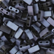 Miyuki Half Tila Beads 5x2.3x1.9 mm HTL-55116 - Black Lagoon Full Mat x10g