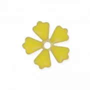 Epoxy resin metal flower 15 mm Yellow/Gold Tone x 5