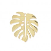 925 Sterling Silver Philodendron's leaf charm 17x15 mm Gold Tone x1|raw }}