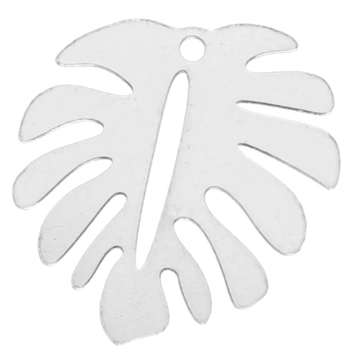 Philodendron Leaf Charm 17x15 mm - 925 Sterling Silver x1