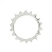 925 Sterling Silver Pendant spacer sun 10x8mm x1