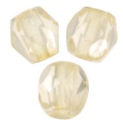 Facets 3 mm Crystal Yellow Luster x50