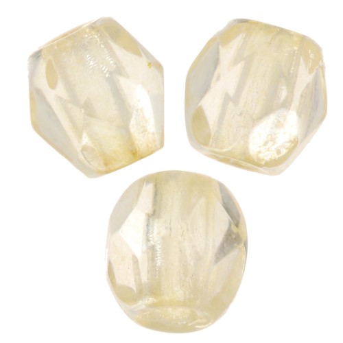 Facets 3 mm Crystal Yellow Luster x50