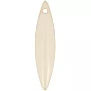 Metal and epoxy resin navettes 25x5.5 mm Cream x 10