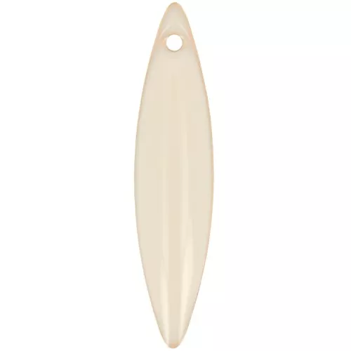 Metal and epoxy resin navettes 25x5.5 mm Cream x 10