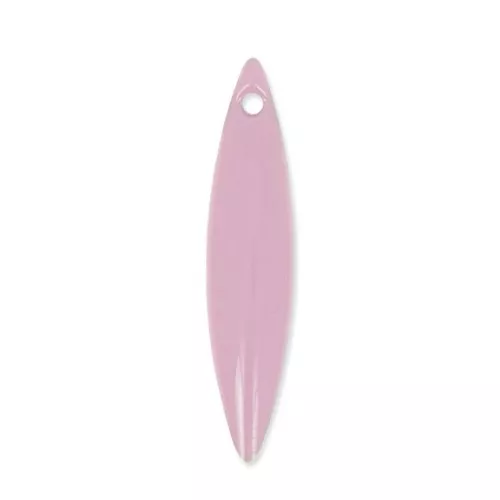 Metal and epoxy resin navettes 25x5.5 mm Pink x 10