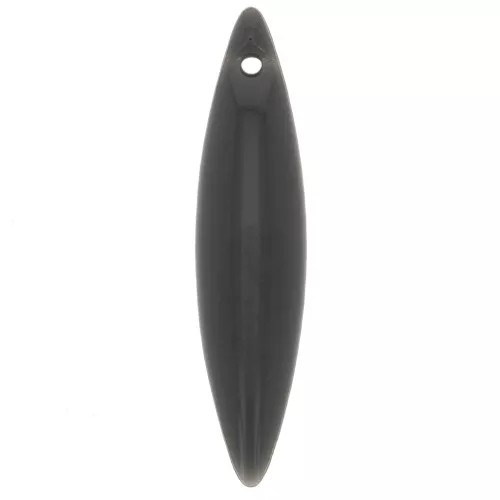 Metal and epoxy resin navettes 25x5.5 mm Anthracite Grey x 10