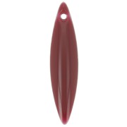 Metal and epoxy resin navettes 25x5.5 mm burgundy x 10