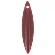 Metal and epoxy resin navettes 25x5.5 mm burgundy x 10