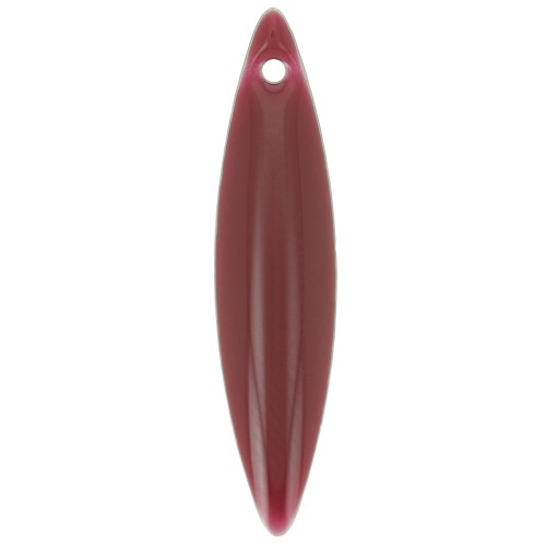 Metal and epoxy resin navettes 25x5.5 mm burgundy x 10