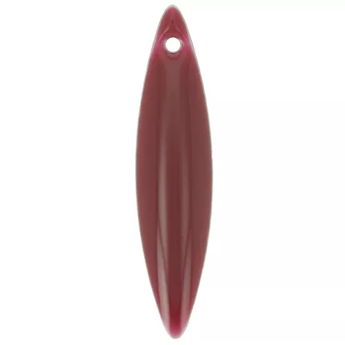 Metal and epoxy resin navettes 25x5.5 mm burgundy x 10