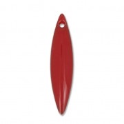Metal and epoxy resin navettes 25x5.5 mm - Dark red x10|raw }}