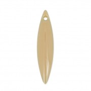 Metal and epoxy resin navettes 25x5.5 mm Beige x 10|raw }}