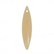 Metal and epoxy resin navettes 25x5.5 mm Beige x 10