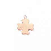 Copper charm base for enamel Powder Efcolor 18x15 mm clover x1