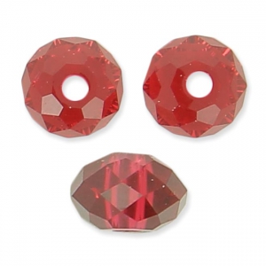 PureCrystal 5040 Flat round 6 mm Scarlet