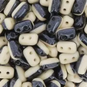 Rullas Duet 3x5 mm Two-tone Luster Black/Opaque Beige 10g