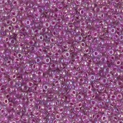 Miyuki Seed beads 15/0 264 - Raspberry Lined Crystal AB|raw }}