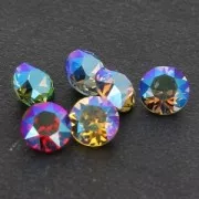 PureCrystal 1088 Round Stone 8 mm Light Sapphire Shimmer x1