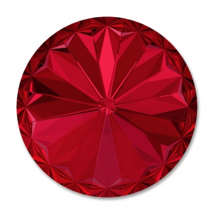 PureCrystal 1122 Rivoli Round Stone 8 mm Scarlet x1