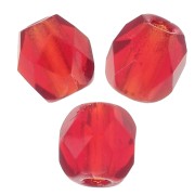 Fire Polished faceted round beads 3mm Siam  x50