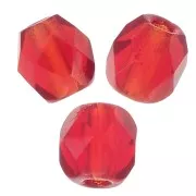 Fire Polished faceted round beads 3mm Siam  x50