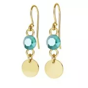 Medal charm 9 mm Rose Golden 925 Sterling Silver x1