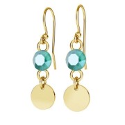 Medal charm 9 mm fine Gold plated 925 Sterling Silver x1