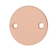 925 Sterling Silver spacer 2 holes to engrave 9 mm Rose Gold Tone x1