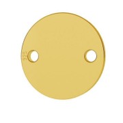 925 Sterling Silver spacer 2 holes to engrave 9 mm fine Gold plated x1|raw }}