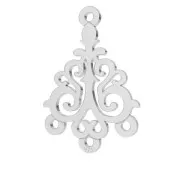 925 Sterling Silver Filigreed Spacer to decorate 18.6 mm x1