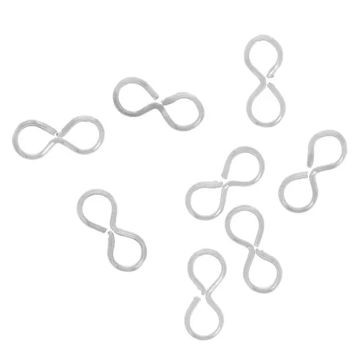 7.20x3.15 mm 925 Sterling Silver Double Quick links connectors x20