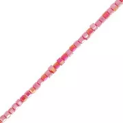 Glass cubes 2.5 mm - Luster Siam AB x44cm