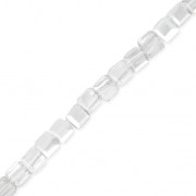 Glass cubes 3 mm Crystal Silver x25 cm