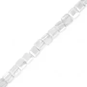 Glass cubes 3 mm Crystal Silver x25 cm