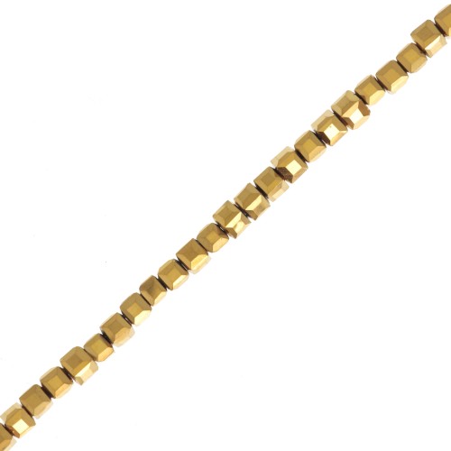 Glass cubes 3mm Gold x47 cm