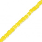 Glass cubes 2.5 mm Jaune Moutarde Opaque x46 cm