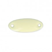 Epoxy enamelled ovale spacers 16x6.5 mm Cream x8