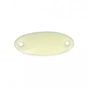 Epoxy enamelled ovale spacers 16x6.5 mm Cream x8
