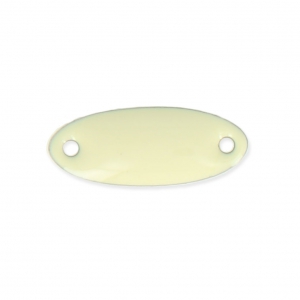 Epoxy enamelled ovale spacers 16x6.5 mm Cream x8