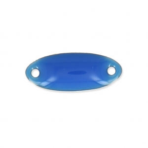 Epoxy enamelled ovale spacers 16x6.5 mm Electric Blue x8