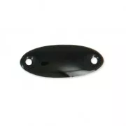 Epoxy enamelled ovale spacers 16x6.5 mm Black x8
