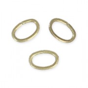 Jumprings open oval 3.5x2.5x0.4mm Bronze tone x50|raw }}