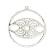 Metal pendant lucky eye 39 mm Fine Antique silver plating x1|raw }}