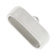 10x30mm Metal Rectangle Cord End for 10mm lace - Fine Antique silver plating x1|raw }}