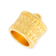 Metal cord end for 10 mm cord - fine Gold plated x1|raw }}
