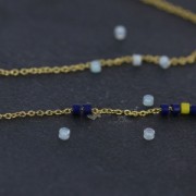 Fine chain for Miyuki Delica 11/0 Cable chain mesh 0.8mm gold tone x 1m