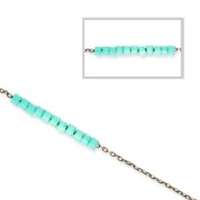 Fine chain for Miyuki Delica 11/0 Cable chain mesh 0.8mm bronze x 1m|raw }}